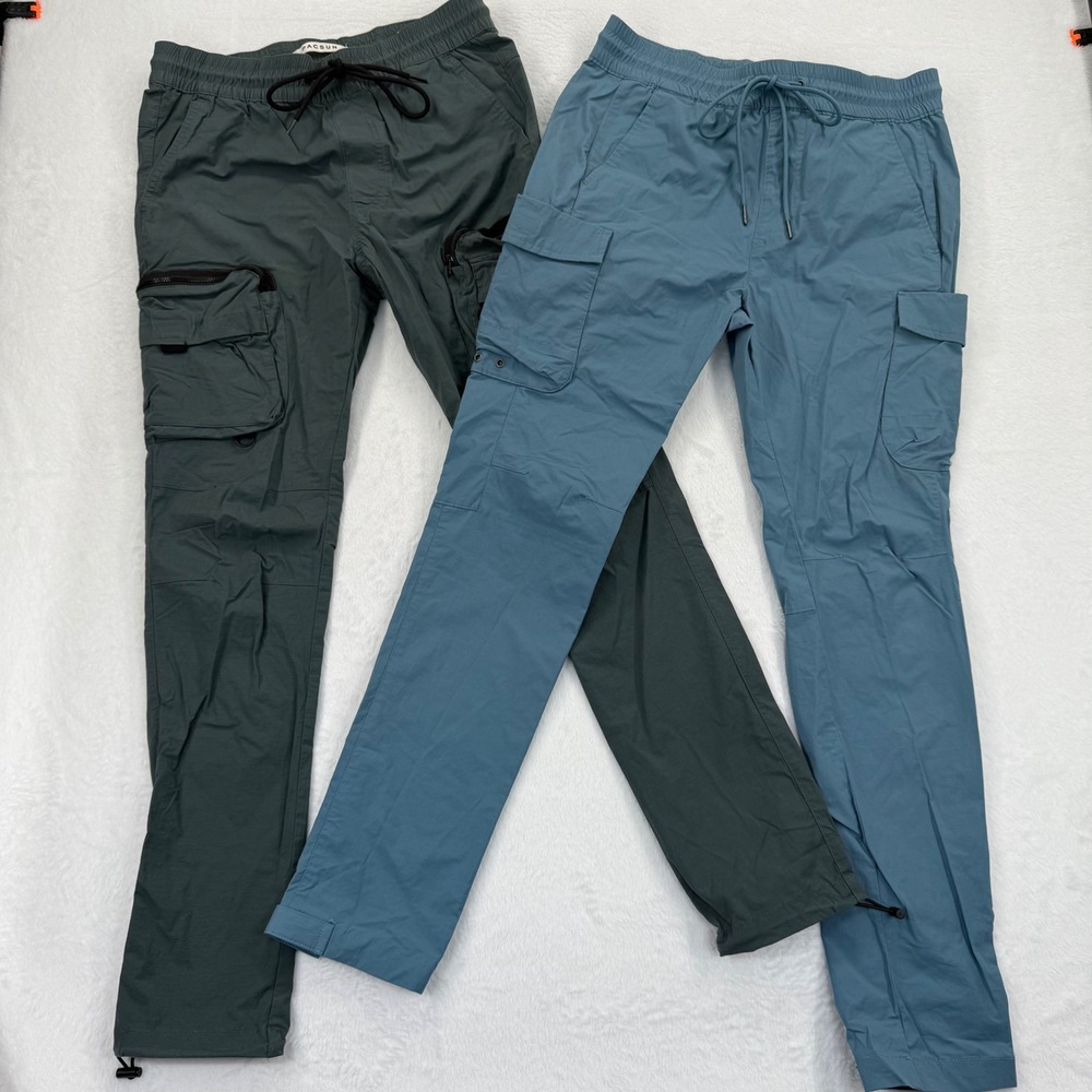 Bundle 2 Pacsun Slim Cargo & Cargo Pants Womens Size S Drawstring Casual